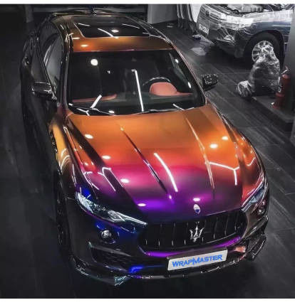 Best seller Super Glossy Stretch Car Wrap Vinyl Film  Metallic Diamond  deep space chameleon Body Car Sticker