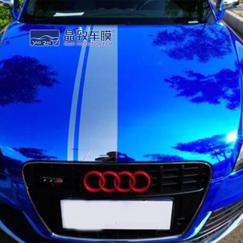Derek Blue Car Care Product Stretchable Chrome Vinyl Wrap As Mirror Film 1.52*18m--Manufactory Directly