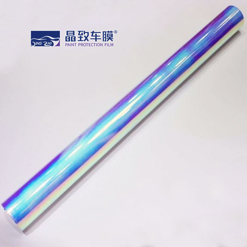 Chrome Vinyl Colored Paint Protection Film Wrap Rainbow Color Anti Scratch
