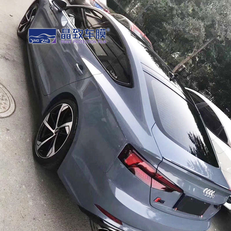 1.52x18M Auto Colored Paint Protection Film Glossy Stone Grey Self Adhesive